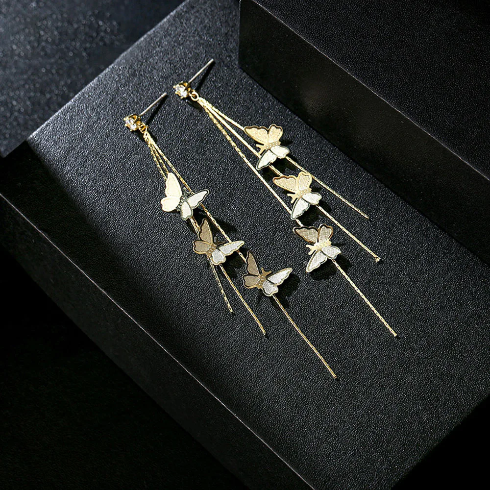 Classic Butterfly Drop Earrings For Women 2022 Trending Fashion Korean Trendy Pendientes Earring Unusual Pendant Jewelry Female