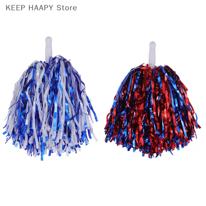 Plastic Double Hole Handle Cheerleader Pom Poms 1PC