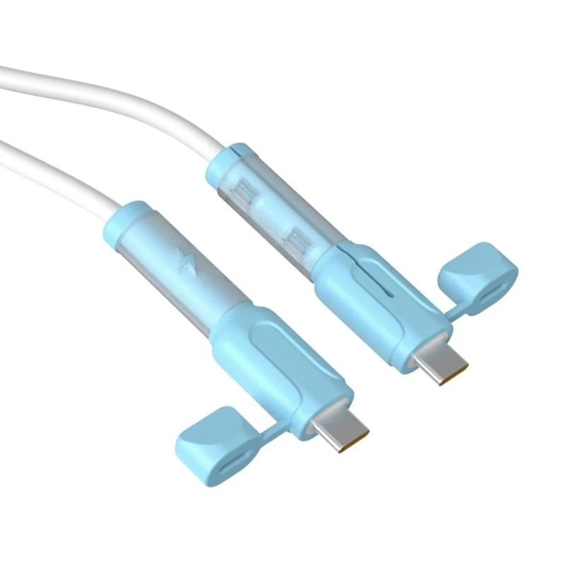 2PCS 귀여운 케이블 보호기 전화 USB 유형 C 케이블 케이블 소프트 실리콘 충전 케이블 보호자 코드 세이버 데이터 케이블