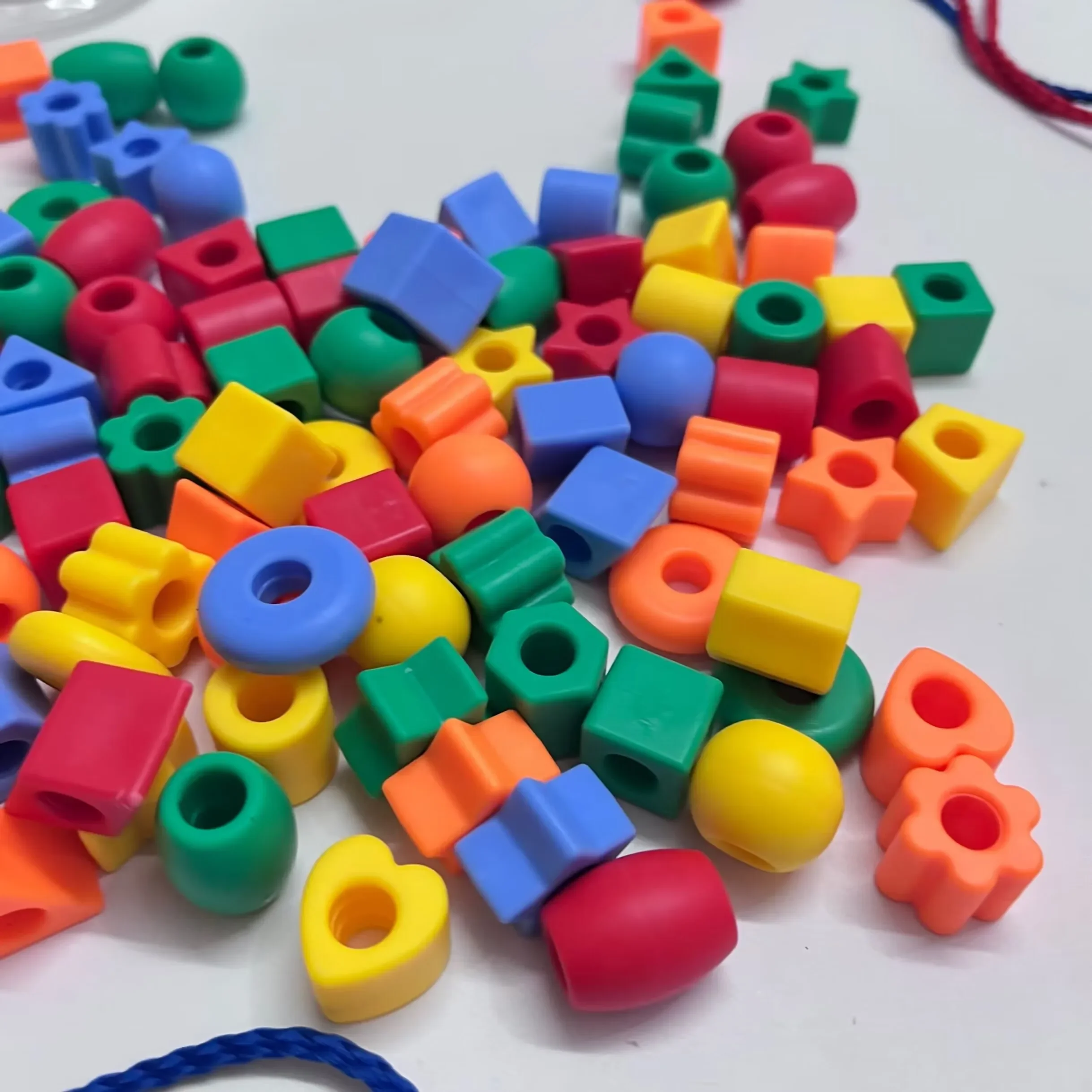 Beaded Puzzle Bracelet Toy DIY Educational Building Blocks for Kids Geometric Shape Learning Toys