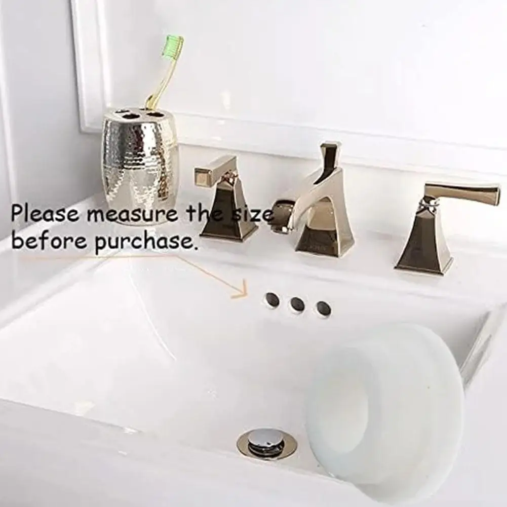 

10PCS Plastic Bathroom Kitchen Basin Sink Overflow Overflow Insert Round Sink Cover Hole Replacement Drain Cap F8G4