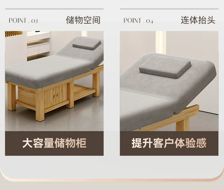 Description Picture 5 of itemJapanese Treatments Wooden Beds Professional Eyelashes Aesthetic Massage Stretcher Beauty Salon Bag Tables Massageliege Message