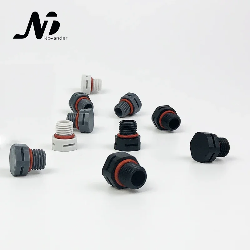 10 pcs/bag M10*1.5 Waterproof Screw Vent Plug Nylon Breathable Screw Vent Valve for LED lighting or enclosure