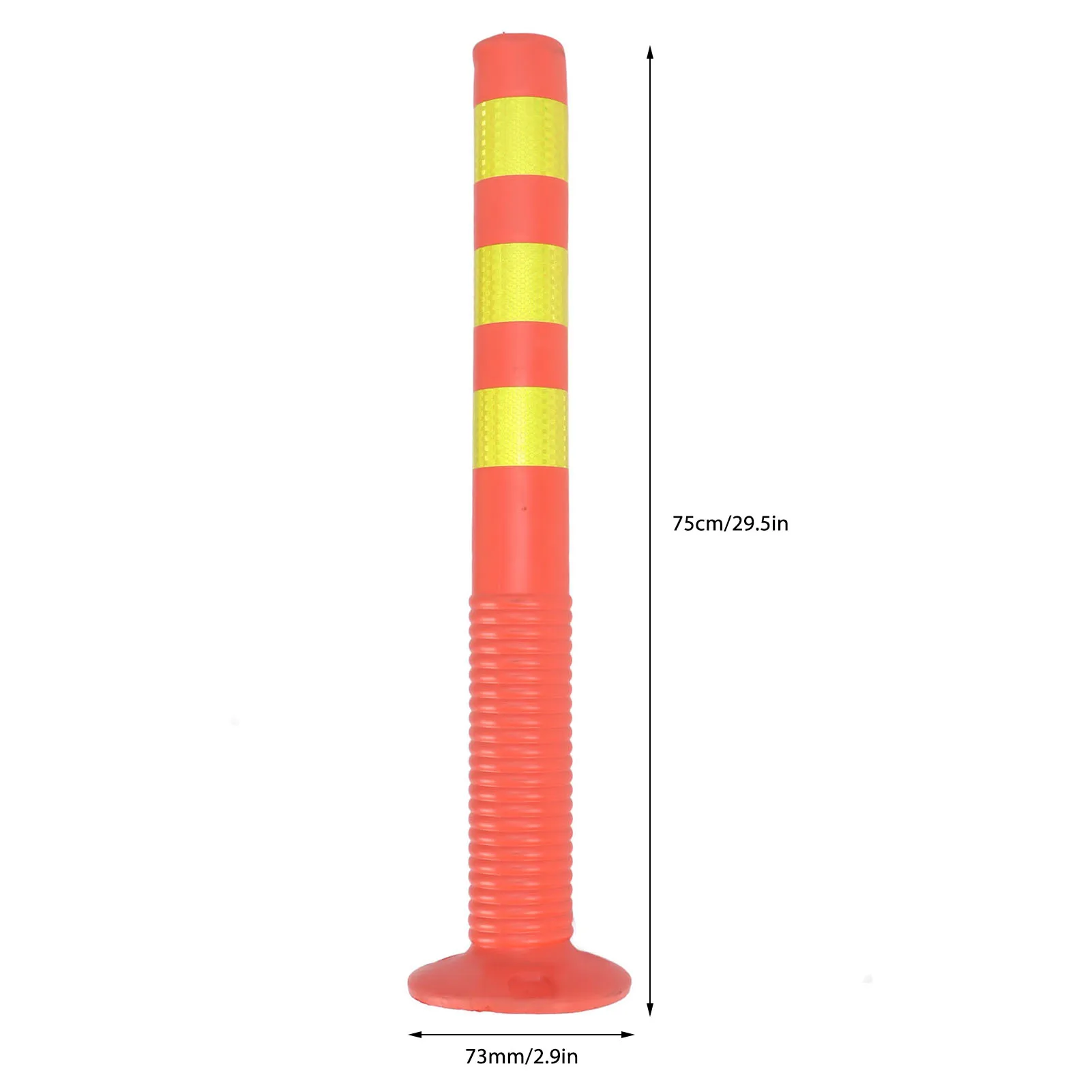 Security Road Post Practical High Hardness Bright Color Traffic Delineator Post 75cm Stable Base Multifunctional for Outdoor