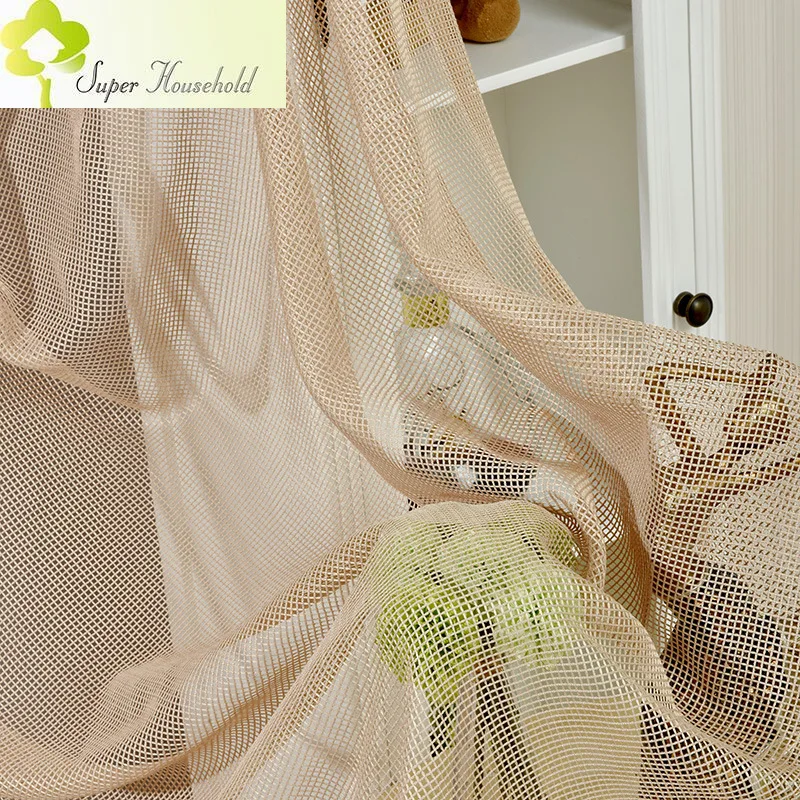 EuropeanMeshFabrictulleWindowTranslucidusCurtainsForLivingRoom