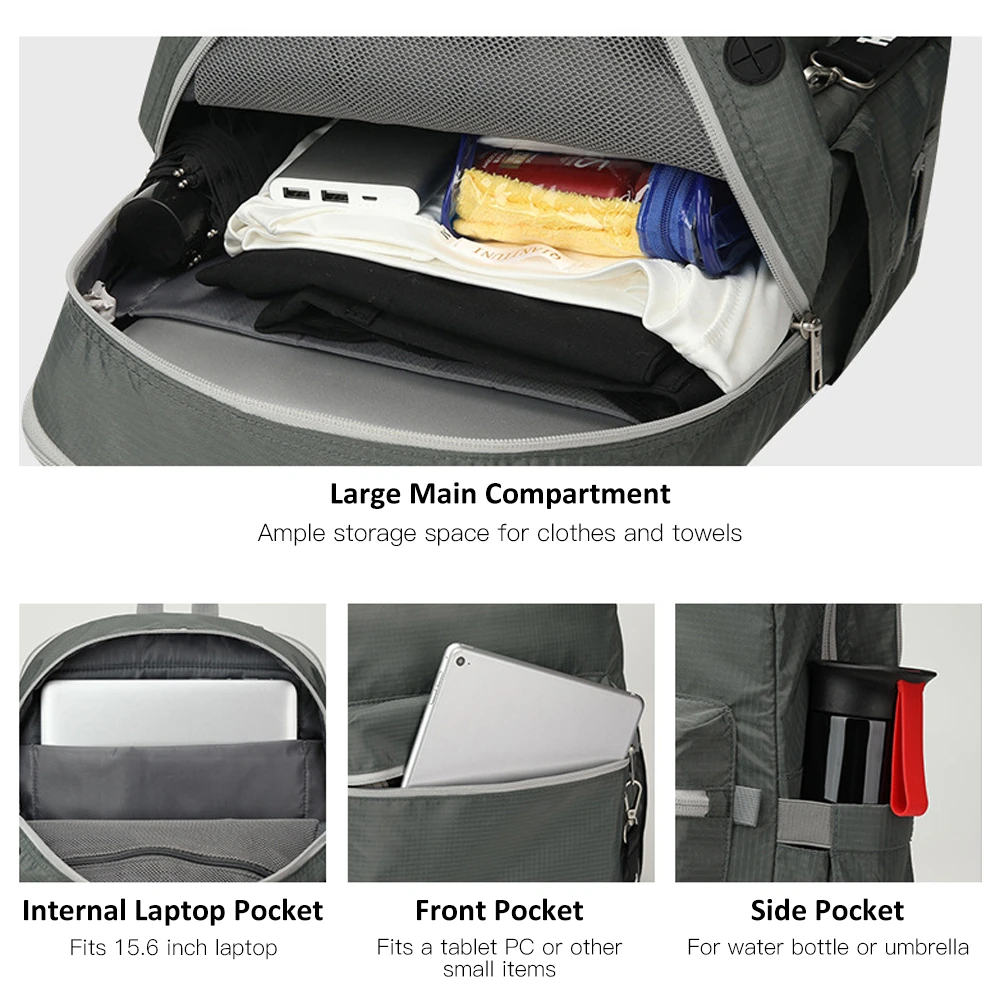 2 in 1 Folding Fishing Chair Bag Backpack Lightweight Backpack Stool Combo for Camping Fishing Hiking Picnic BBQ