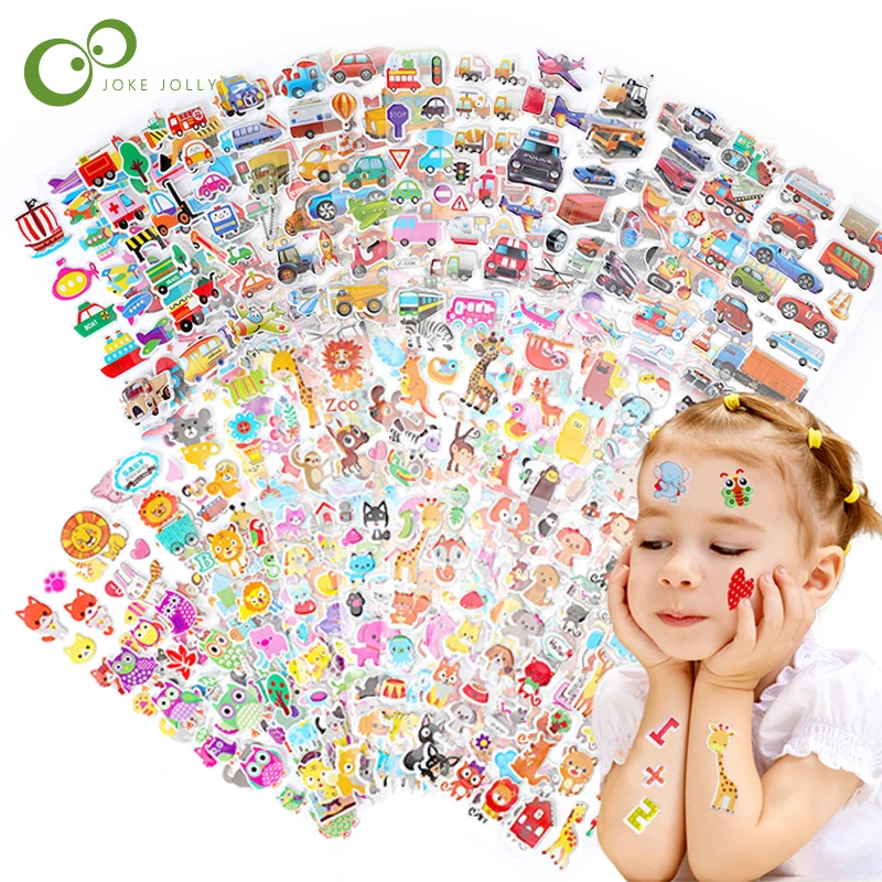 Kids Stickers 40 20 10 Different Sheets 3D Puffy Bulk Stickers for Girl