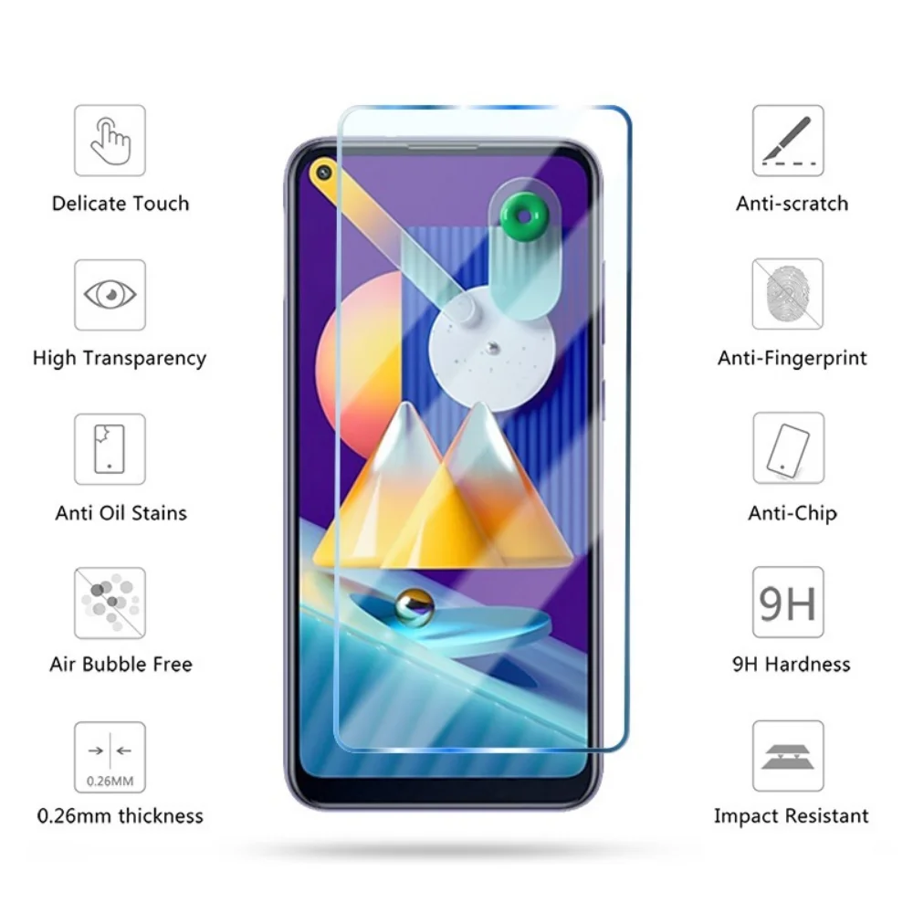 4in1 Tempered Glass for Samsung Galaxy A51 A52 A12 A21S A50 Camera Screen Protector for Samsung A71 A72 A42 A32 5G A31 A11 Glass — view 6