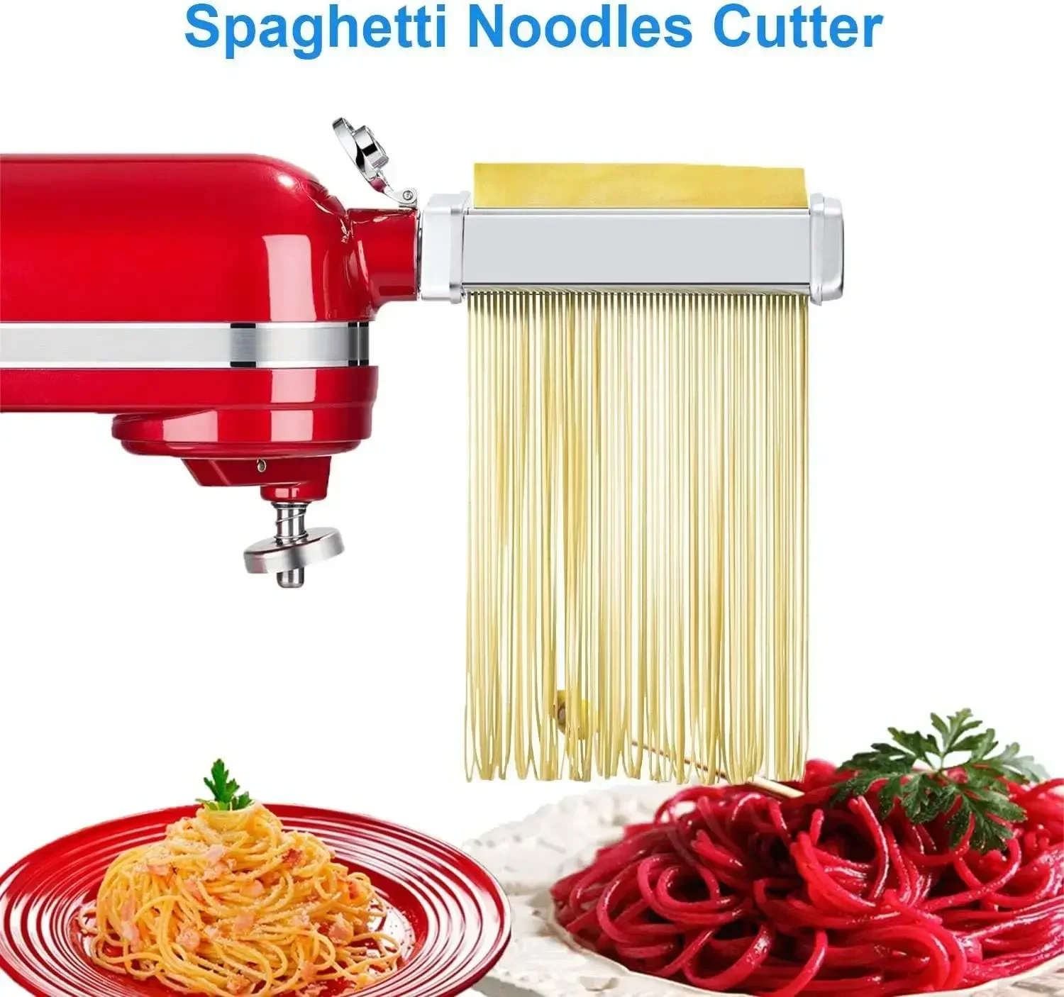 Description Picture 2 of itemStainless steel Pasta Maker Attachments for all KitchenAid Stand Mixer Spaghetti Cutter