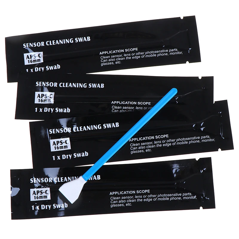 Kit Da 10 Bastoncini Per Pulizia Sensore APS-C – Confezione Sottovuoto Antipolvere Per DSLR, CMOS E Obiettivi (16mm)