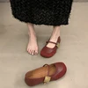 Spring Designer Vintage Women Mary Jane Shoes Fashion Shallow Buckle Female Street Style Soft Sole Flats Shoes 2