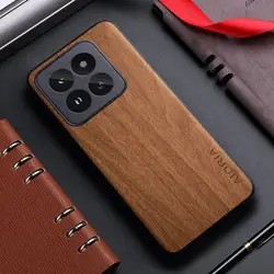 Eco-Friendly Bamboo Wood Pattern Leather Case - Premium Protection for Xiaomi 12X (Yellow)