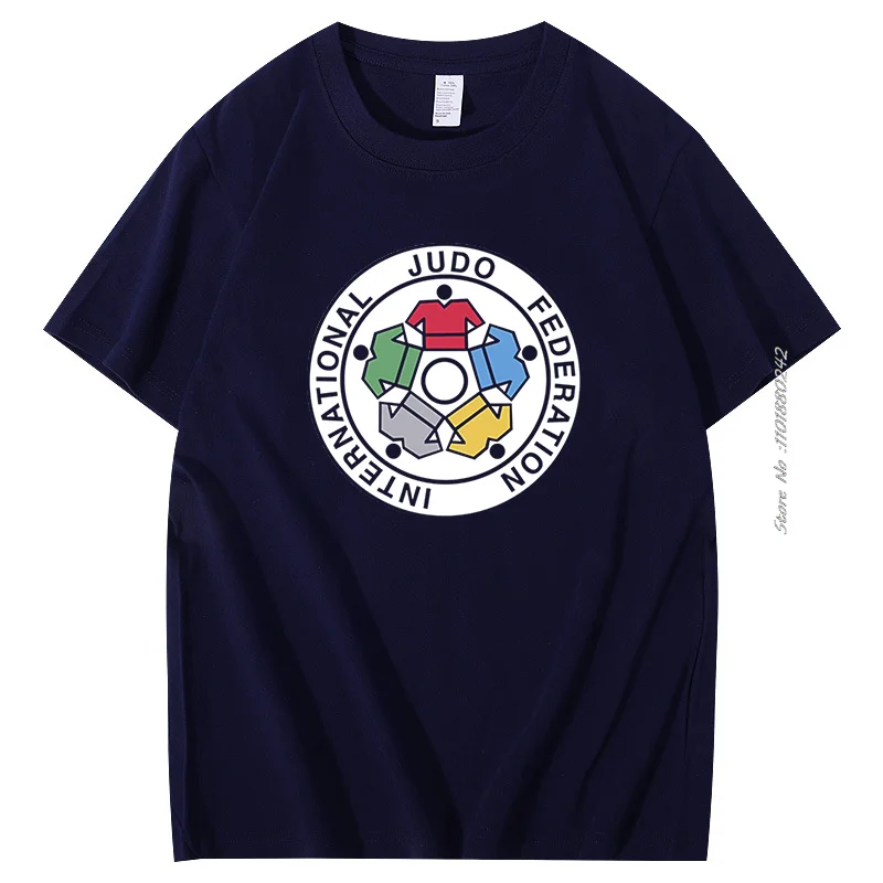 

Fashion Crew Neck T-Shirt Summer Cotton Tees Loose Tops Ijf International Judo Federation Unisex Men's Short Sleeve T-Shirt