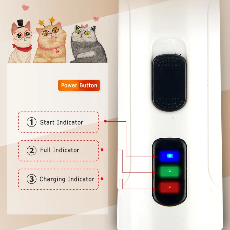 Rechargeable Dog Nail Grinders USB Charging Pet Nail Clippers Electric Dog Cat Paws Grooming Trimmer Tools
