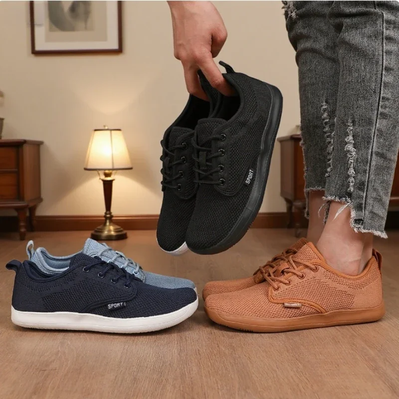 Women Wide Toe Shoes Breathable Hot Selling Walking Shoe in 2025 Flat Soft Mesh Single Shoes Ultra Comfortable Wide Toe Sneakers