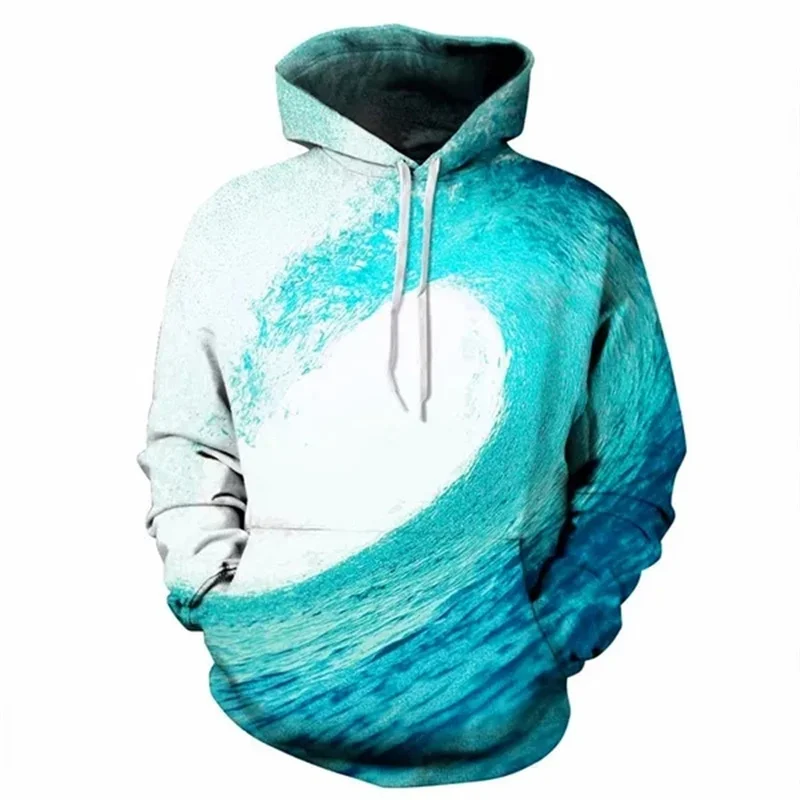 thumbnail image 1 of Sudadera con capucha con estampado 3D de árbol viajero para hombres y mujeres, sudadera informal de manga larga con patrón de paisaje, sudadera holgada estilo Harajuku, 1 of 5