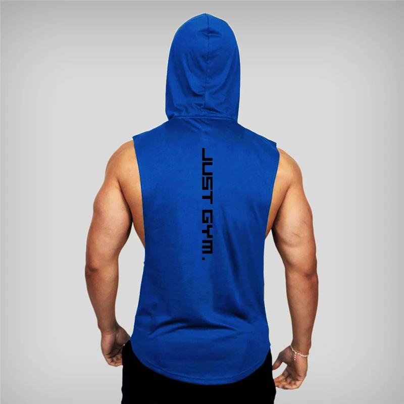 Allenamento Canotta Con Cappuccio Uomo Tshirt Palestra Uomo QIFLY