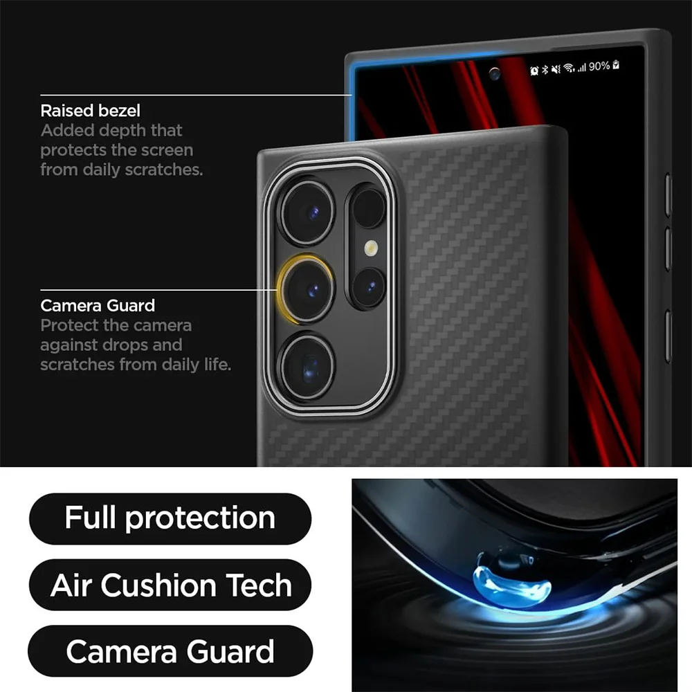 كفر مغناطيسية من ألياف الكربون Spigen لهاتف سامسون...