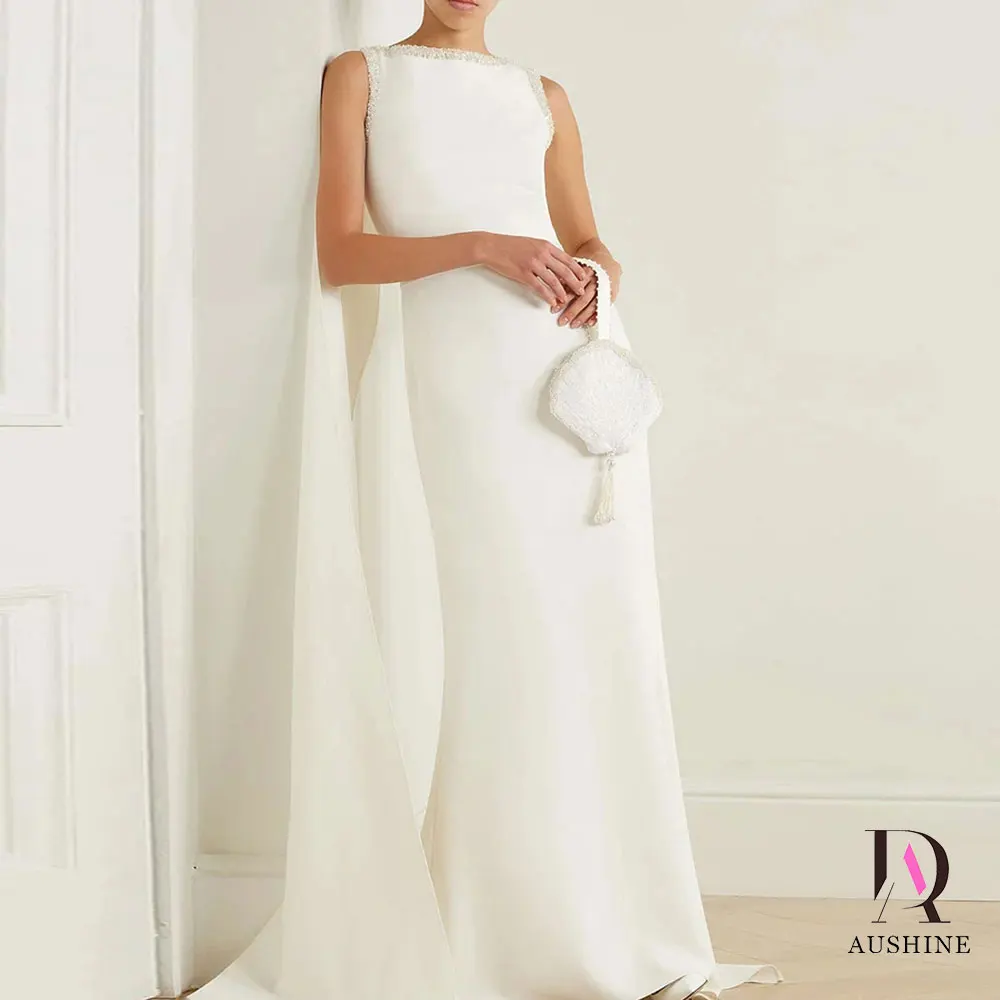 

Aushine Dress Floor Length Luxury Birthday Evening Dress Sleeveless Summer Elegant Wedding Party Gowns For Women Arab 2024