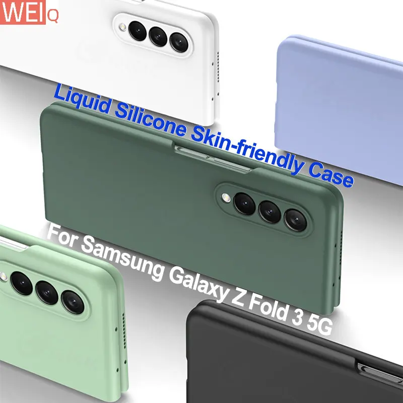 

Чехол из жидкого силикона для Samsung Galaxy Z Fold 3 5G, противоударный мягкий чехол для Samsung Galaxy Z Fold 3