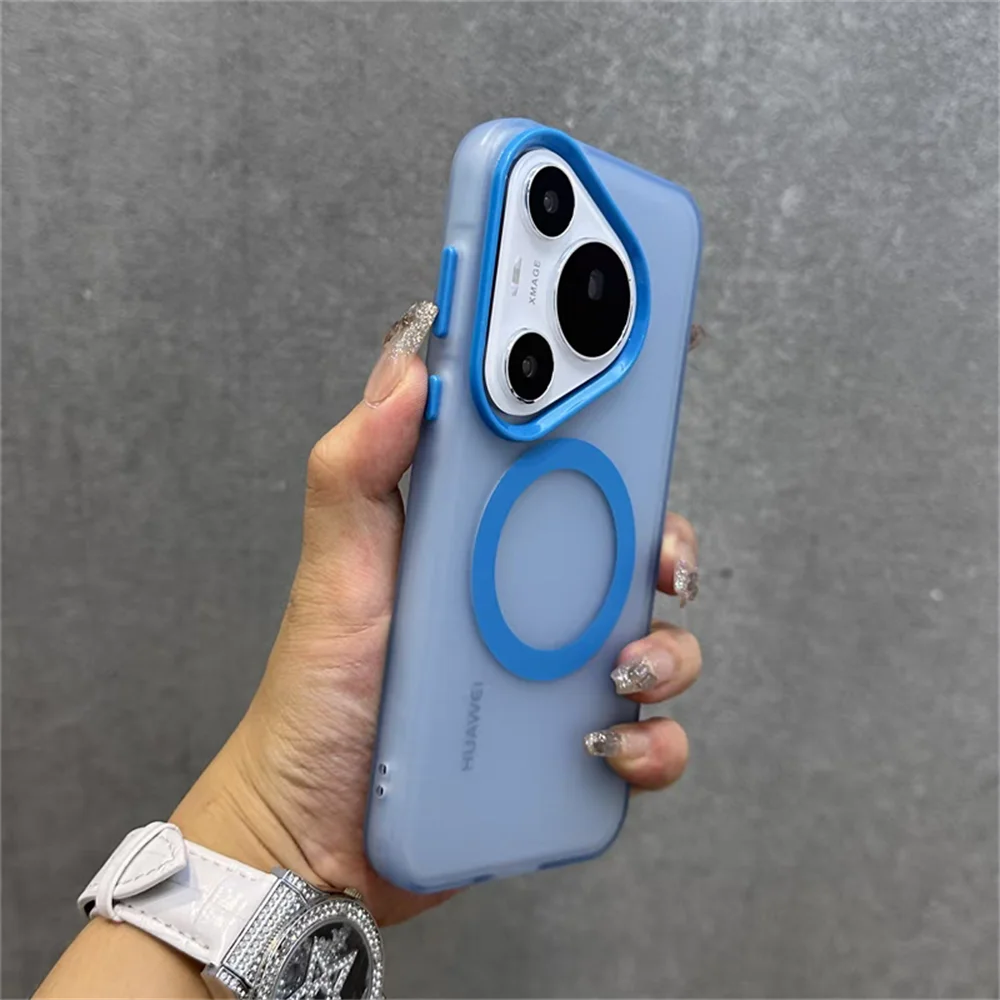 Matte Clear Candy Color Magnetic Shockproof Case