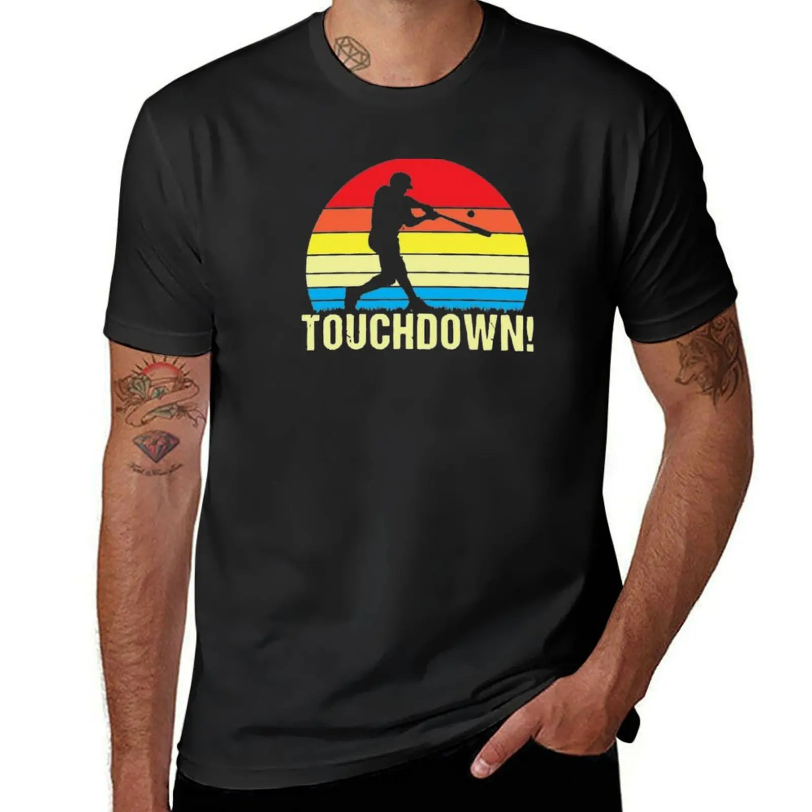

Забавная Бейсбольная Футболка Touchdown-отлично подходит для игр футболка для мальчиков с принтом животных Аниме новая версия мужские тренировочные рубашки