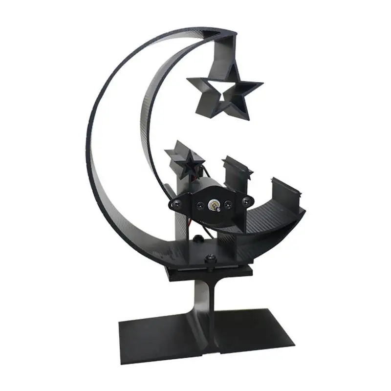 Wood Stove Blower Fan Moon Star Design Wood Burning Stove Fan With 5 Blades Thermoelectric Blower Fan For Wood Burning