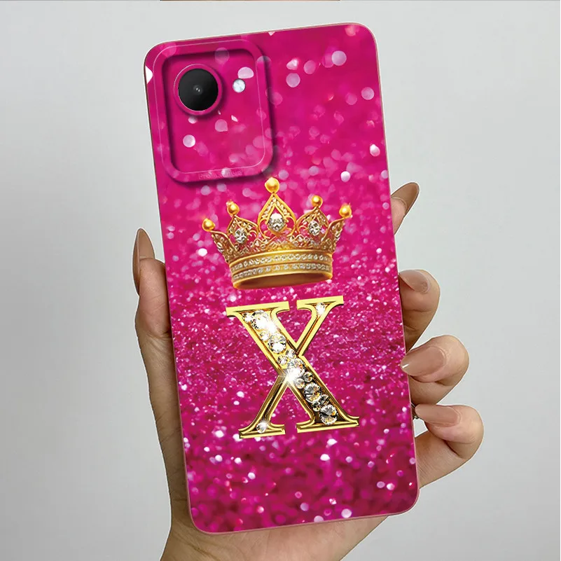 Crown Letters Soft Case with Camera Protection - Stylish Back Cover