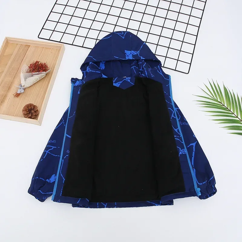 Boys' Jacket Spring and Autumn Fleece Jacket New Middle-aged and Older Children's Autumn Boys' Foreign Style