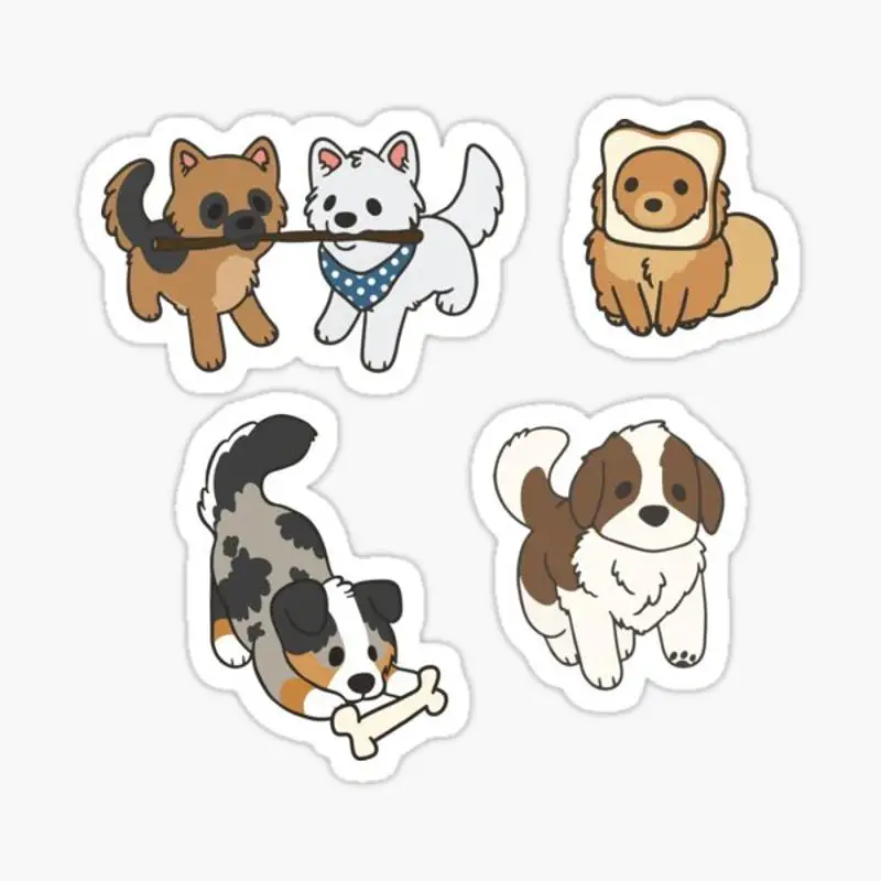 

Pupper Stickers Sticker for Laptop Decor Bedroom Car Cute Cartoon Art Fashionable Public Suitcase
