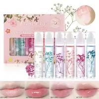 Flower Roll-on Lip Balm crystal clear Lipgloss Moisturizing Transparent Lip Oil Long Lasting Hydrating Lipgloss Lip Care Makeup 2