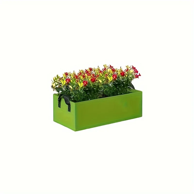 Square Fabric Raised Garden Bed,Nonwoven Grow Bag, Breathable Planting Container with Handles,Reinforced Flower Pot for Outdoor