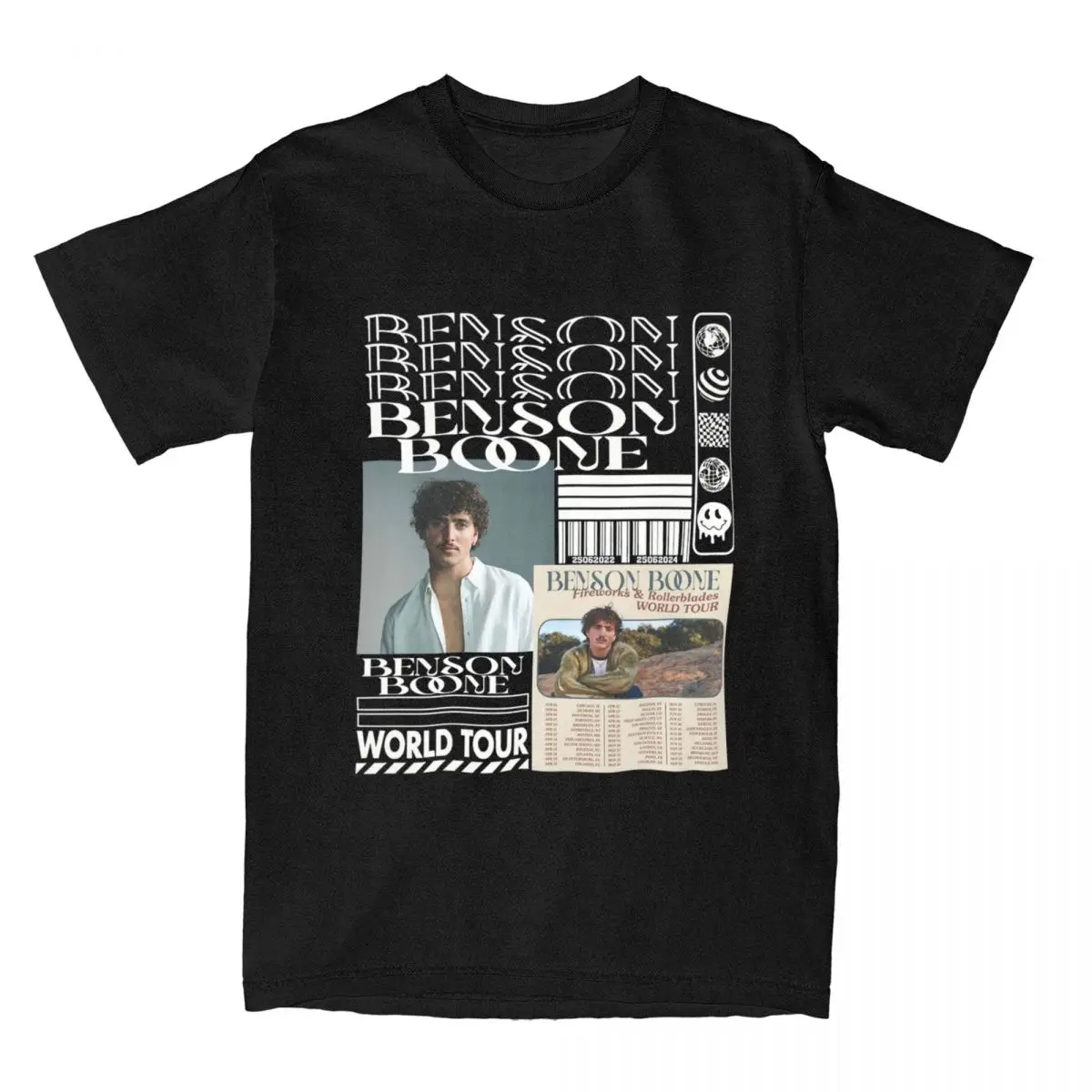 

Vintage Benson Boone Vintage World Tour 2024 T Shirt Men Women Cotton Tees Shirt New Arrival Clothing