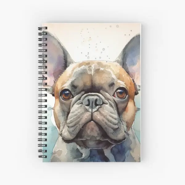 

Блокнот на спирали с забавным французским бульдогом для учебы, 120 страниц