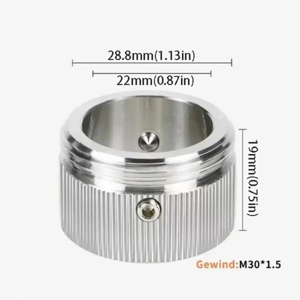 M30 X 15 스레드 라디에이터 밸브 온도 조절기 헤드 빠른 고정 22mm 내경 가열 밸브 어댑터(스트립 포함)