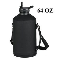 Insulated Adjustable Strap Water Bottle Sling Carrier (64 OZ)
