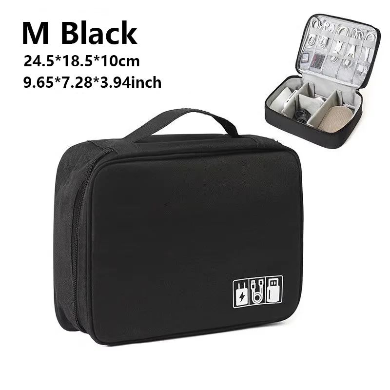 Waterproof Portable Travel Cable and Electronics Organizer Bag