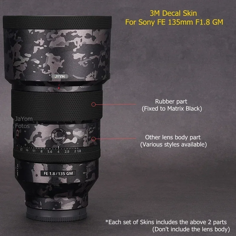 FE 135mm F1.8 GM FE135MM FE135 F/1.8용 FE 135 1.8 GM 데칼 스킨 비닐 랩 필름 렌즈 보호 스티커 보호 코팅