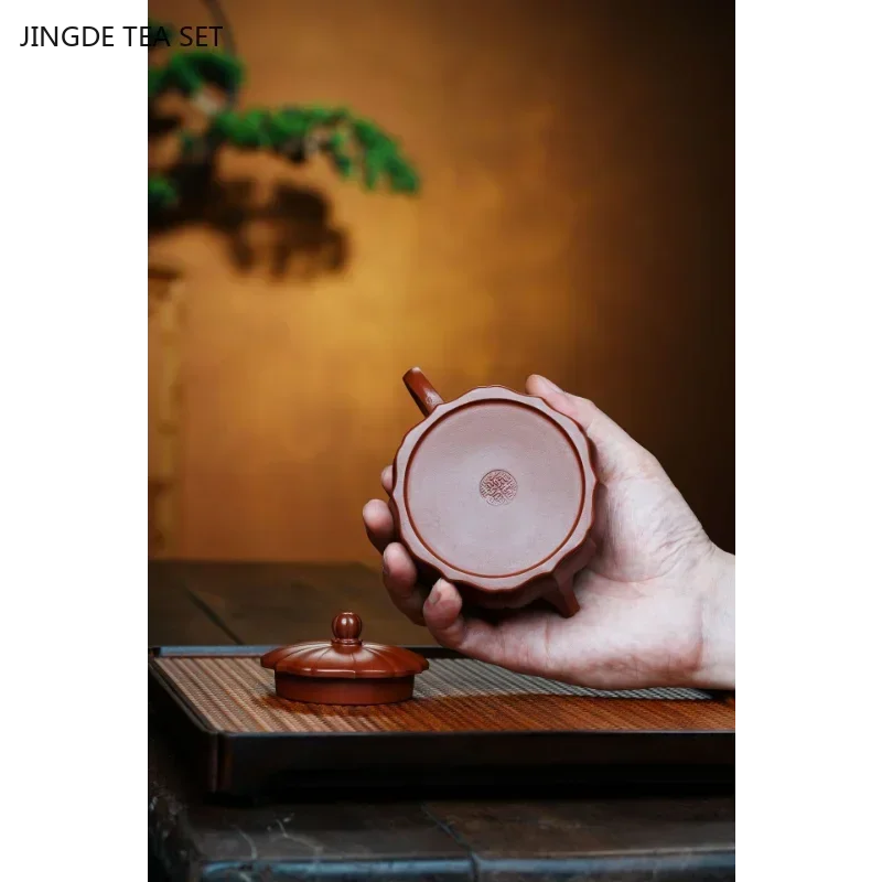 200ml Chinese Yixing Purple Clay Tea Pot Raw Ore Dahongpao Beauty Tea Infuser Custom Hand-painted Zisha Filter Teapot