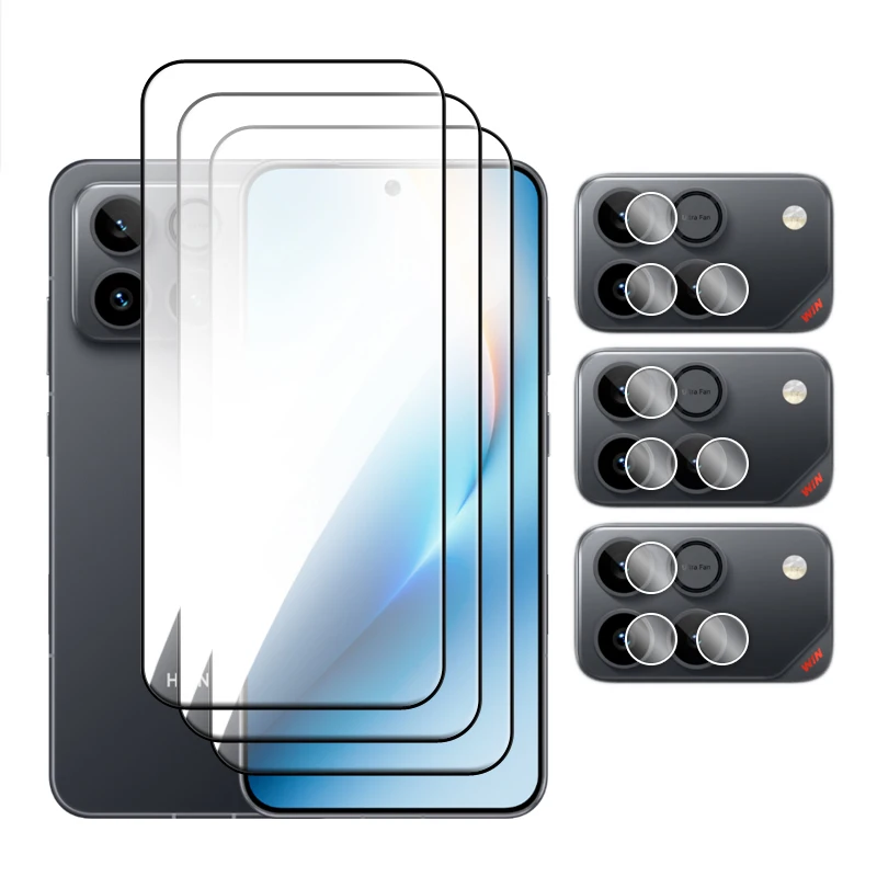 Enhanced Screen Protector and Camera Lens Film - Full Cover Tempered Glass