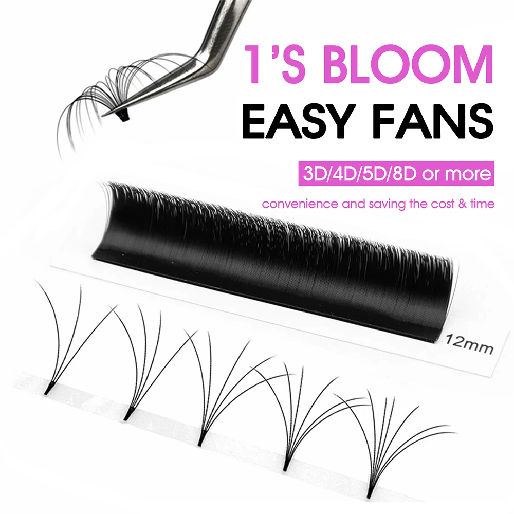 8-17mm and Mix Size Multi-texture Russian Volume Lashes Matte Dark Black Wispy Automatic Flowering Lash Trays eyelash extensions fake eyelashes eyelash extension eyelash extension lashes false eyelashes