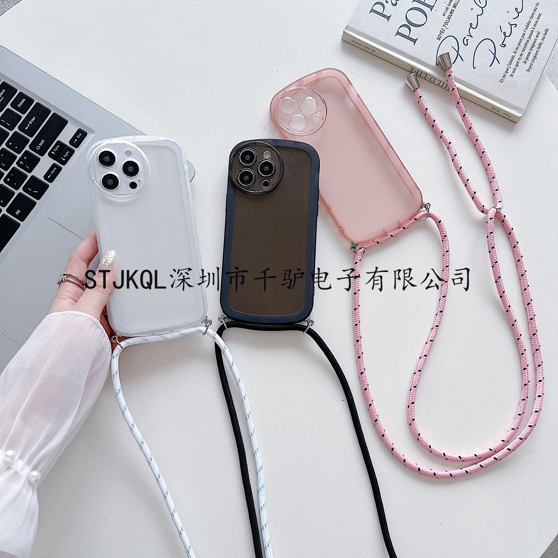 Transparent Crossbody Necklace Lanyard TPU Soft Case Cover