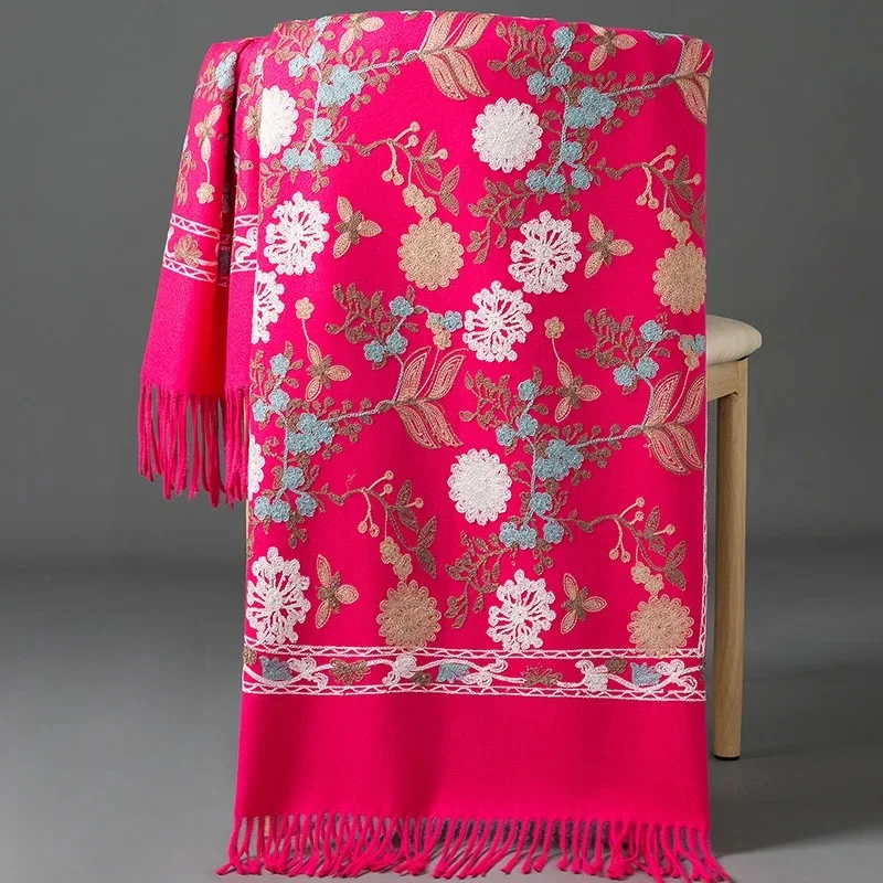 Embroidered snow beads-Rose Red