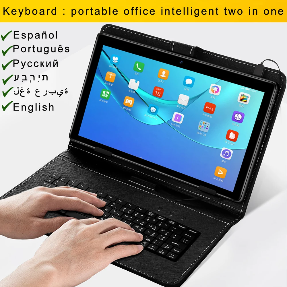 BDF 10.1 Inch Tablet Pc Google Android 11 Support 3G Mobile Phone SIM Card Tablets 4GB+64GB ROM Bluetooth Wi-Fi Tablet Android 6