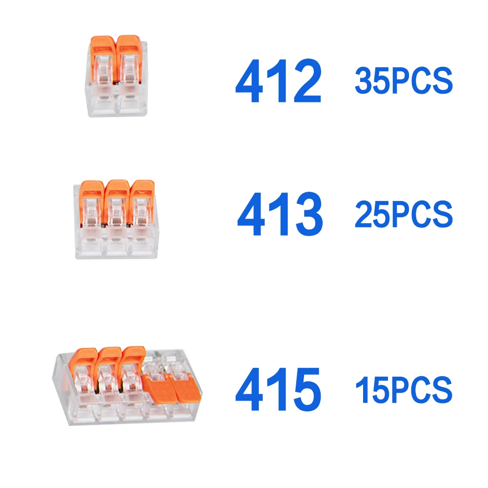 Quick Plug-In Terminals Universal Type Wire Connectors 75Pcs