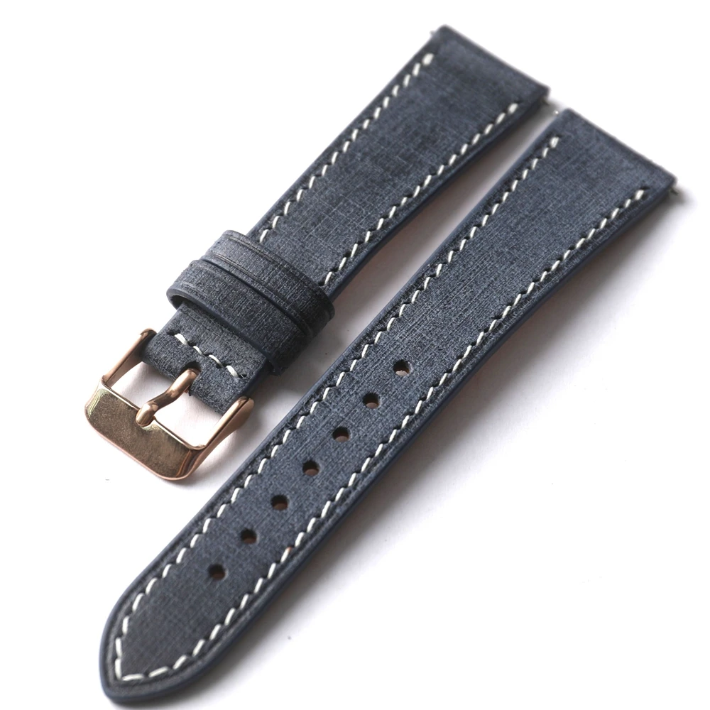 Handmade Vintage Style Genuine Leather Strap - High Quality Italian Cowhide with Quick Release
