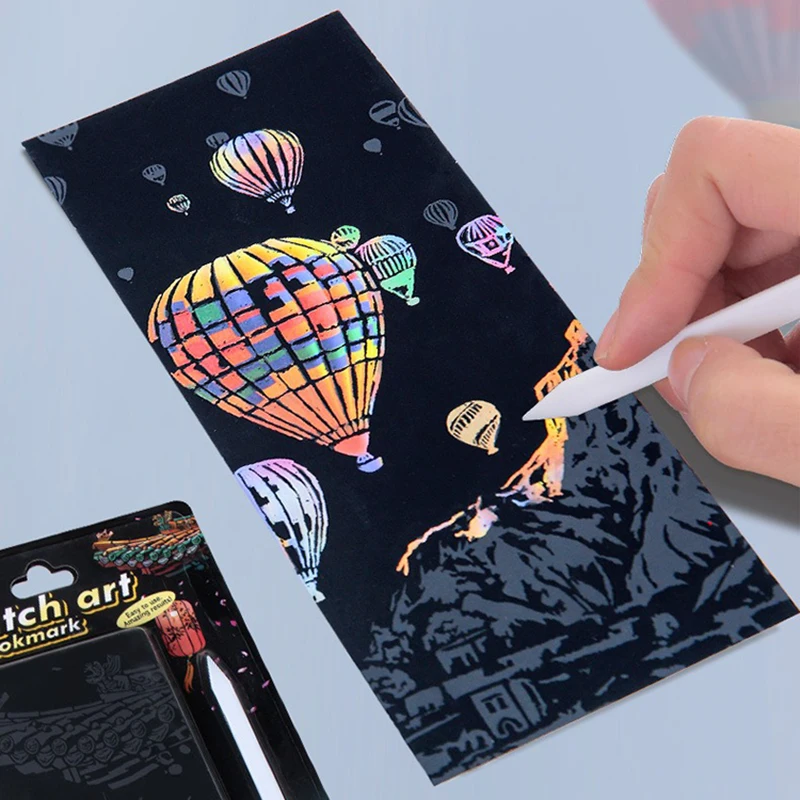 12-Piece DIY Architectural Night Scenery Scratch Art Set