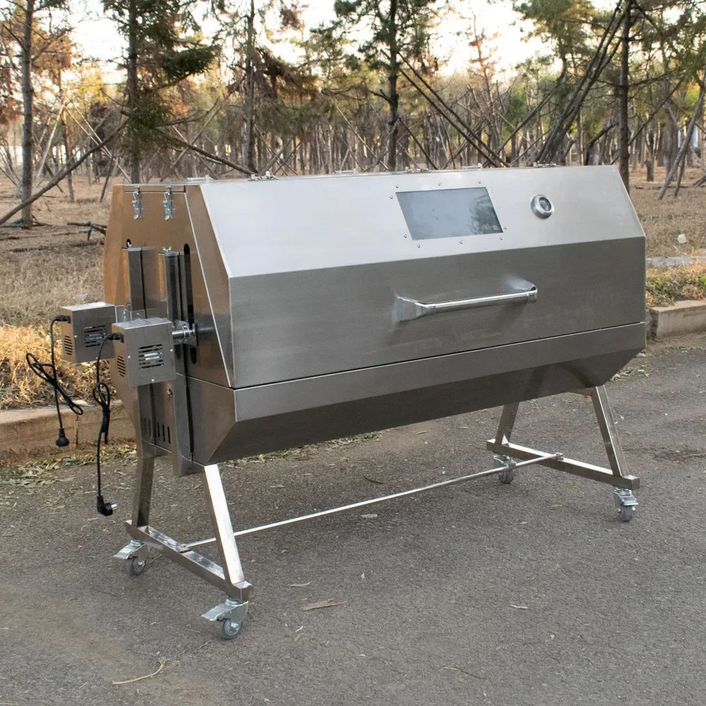 Double Location Gas Spit Roaster  Natural Gas  Large Capacity Grill With Grilling Accessories For Garden BBQ 3
