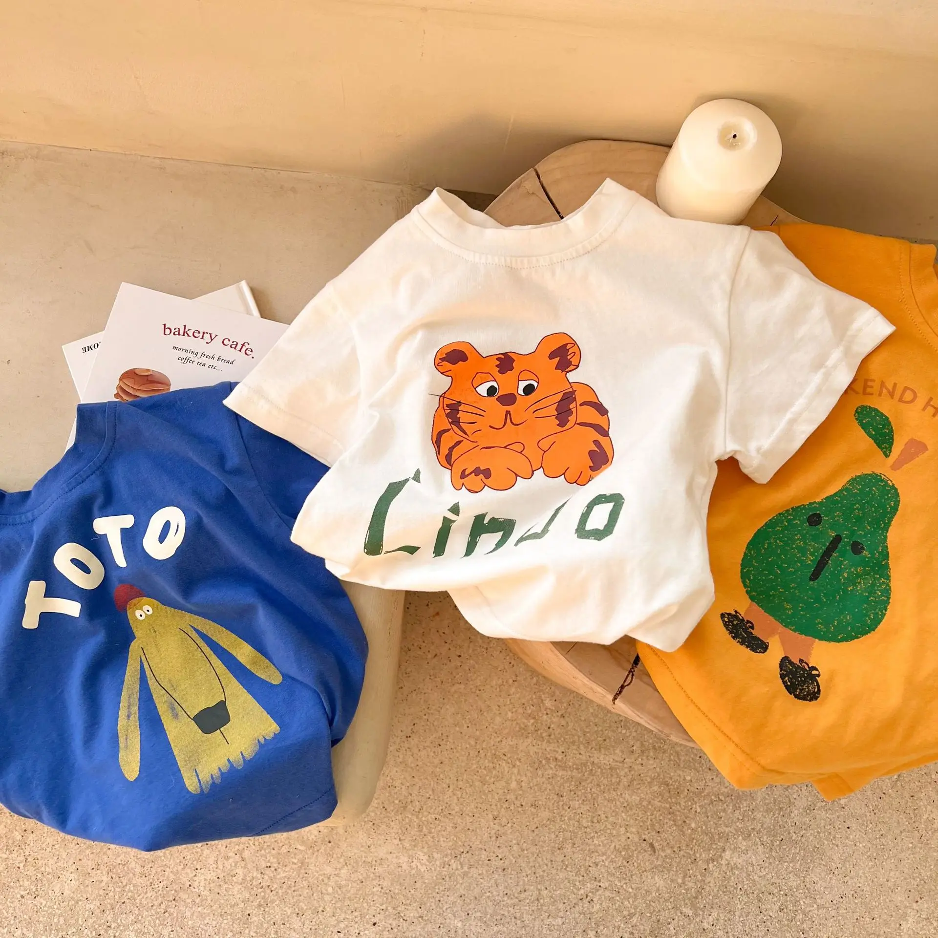 yellow t shirt childrens	 2554B Children's T Shirt 2022 Summer New Boys and Girls Short Sleeve T Shirt Cartoon Tops Fashion Print T-shirt children's t shirt sizes by age	