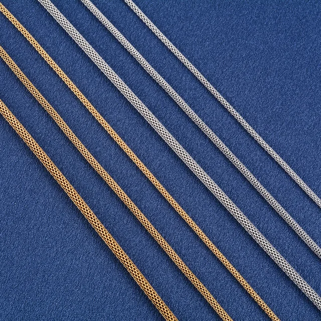 Catena Con Lucchetto Donna Collana Catena Quadrata In Argento Placcato Con Lucchetto - Lunghezza Regolabile 16-24", Donna Collana Pendente Donna - Foto 4